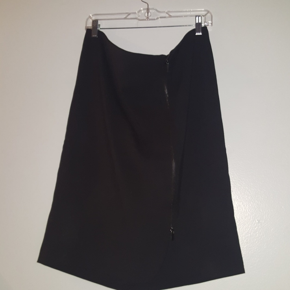 Black Side Zip Pencil Skirt